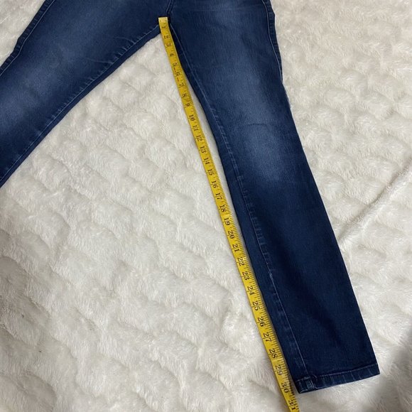 Guess USA Womens Size 28 (26x30 msrd) 1981 Skinny High Rise Stretch Blue Jeans - Picture 8 of 12
